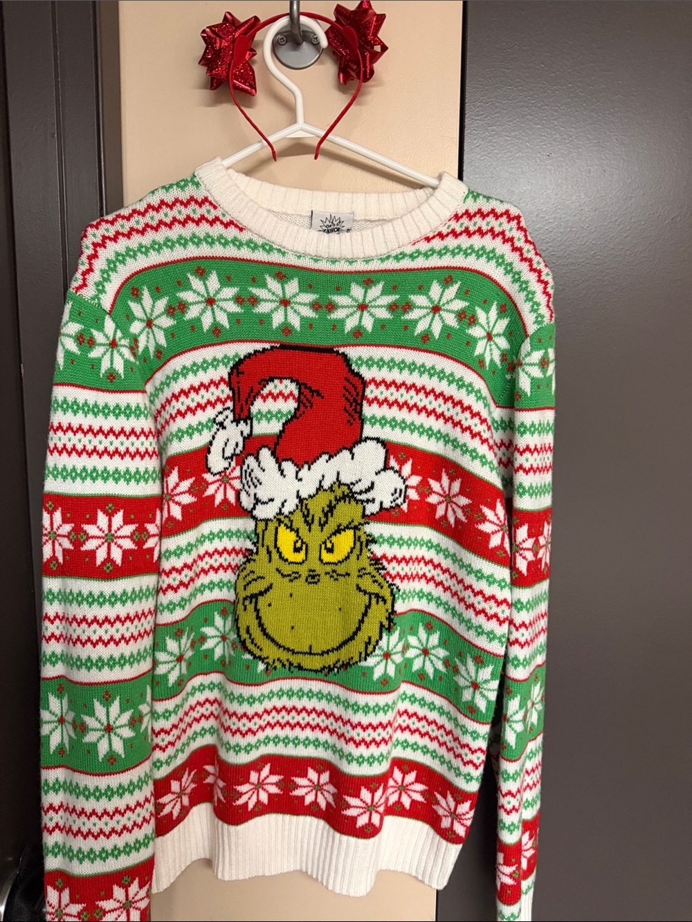 The Grinch Christmas Ugly Sweater + Festive Headband